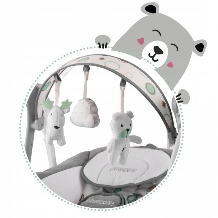 Ricokids Leagan electric cu muzica 7321 Gri