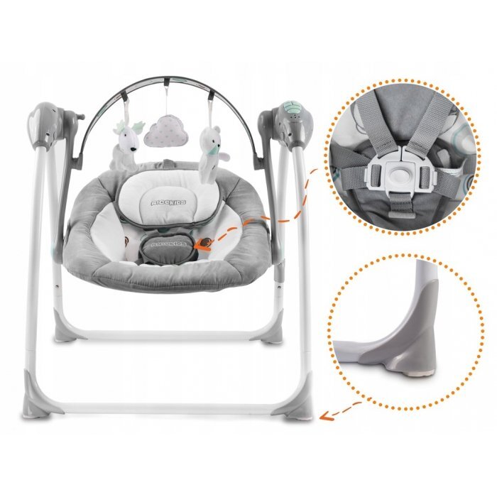 Ricokids Leagan electric cu muzica 7321 Gri