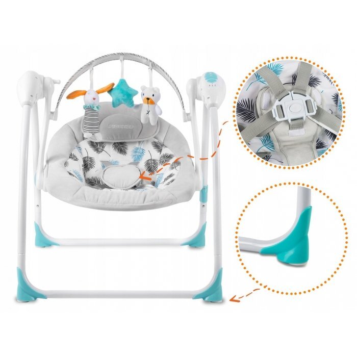 Ricokids Leagan electric cu muzica 7326 Turcoaz