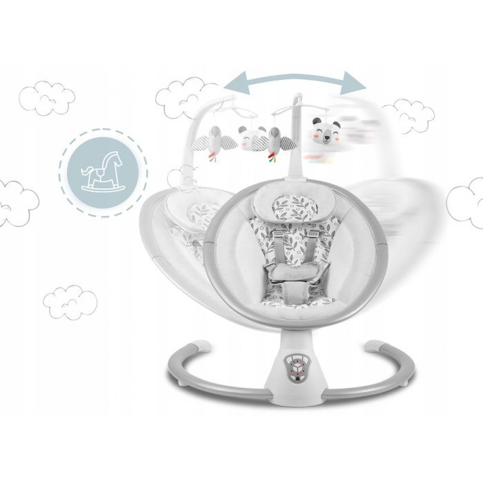 Ricokids Leagan electric cu vibratii muzica si jucarii Gri