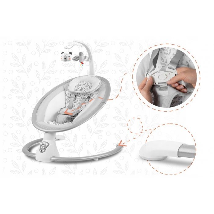 Ricokids Leagan electric cu vibratii muzica si jucarii Gri