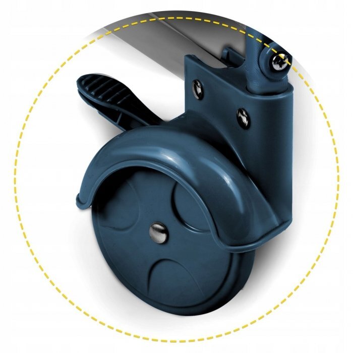 Ricokids Patut pliabil cu un nivel pentru copii pliere compactausa de acces cu fermoarroti cu franehusa transport si saltea pliabila incluse Bleumarin