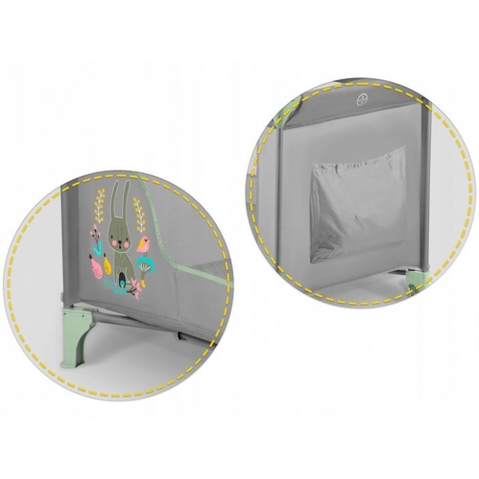 Ricokids Patut pliabil cu un nivel pentru copii pliere compactausa de acces cu fermoarroti cu franehusa transport si saltea pliabila incluse Verde