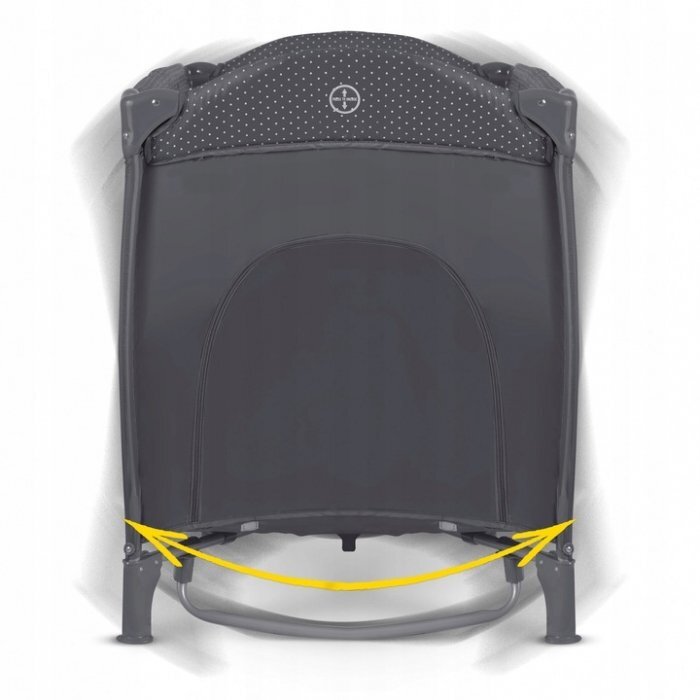 Ricokids Patut pliabil RK-242 antracit cu intrare laterala bara de jucarii organizator si plasa de insecte