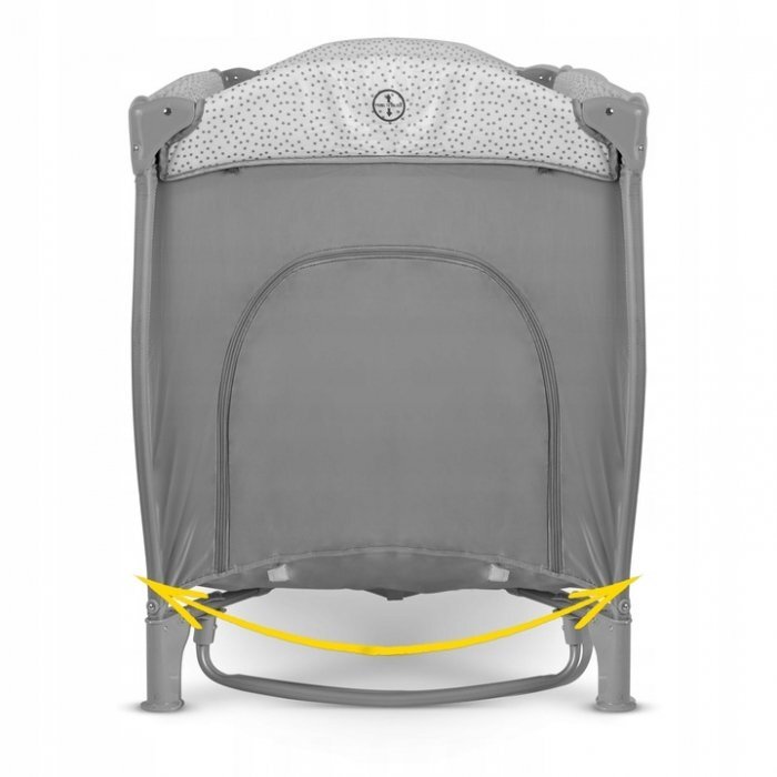 Ricokids Patut pliabil RK-242 gri cu intrare laterala bara de jucarii organizator si plasa de insecte