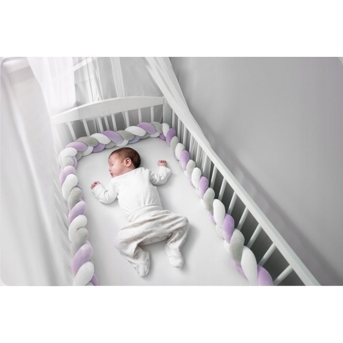 Ricokids Protectie laterala impletita pentru patut cu umplutura antialergica 3metri din plus MovGri