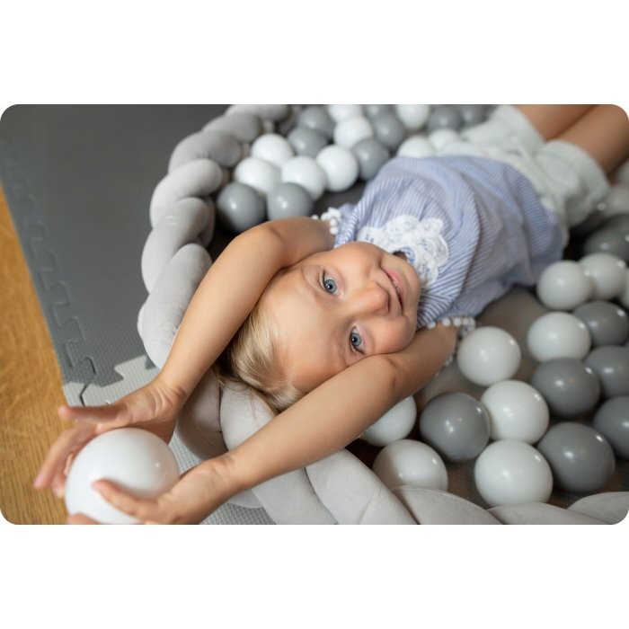 Ricokids Protectie laterala pentru patut impletita 2 m albastru