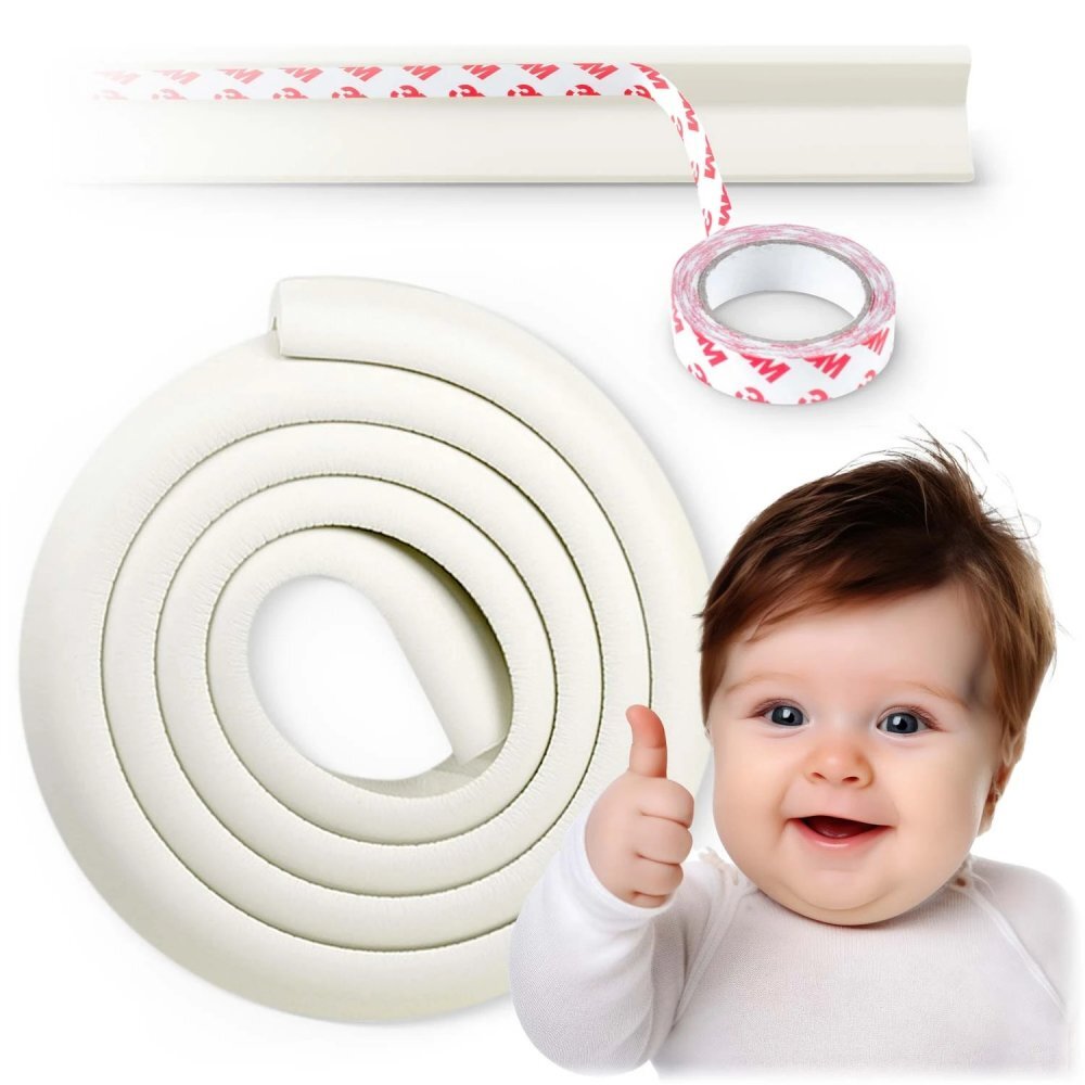 Ricokids Rola protectie multifunctionala din spuma pentru margini si muchii 2m Alb