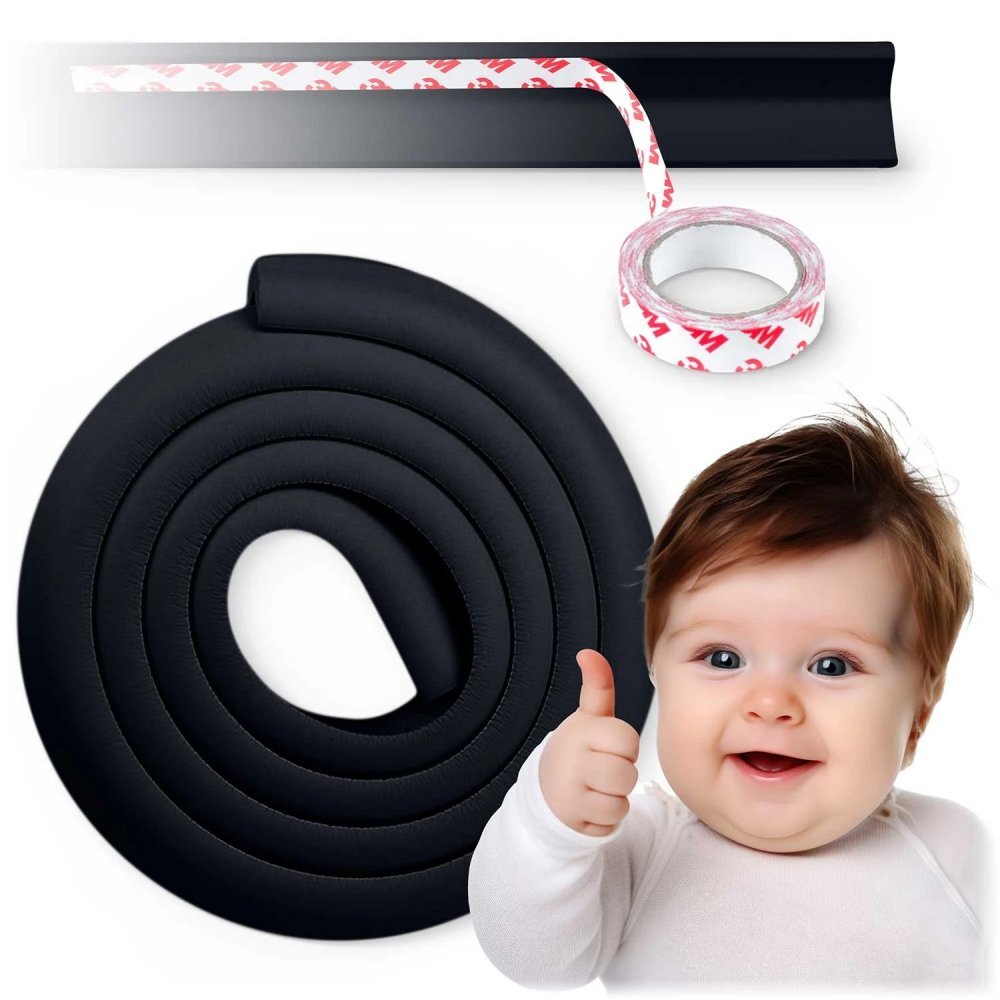 Ricokids Rola protectie multifunctionala din spuma pentru margini si muchii 2m Negru