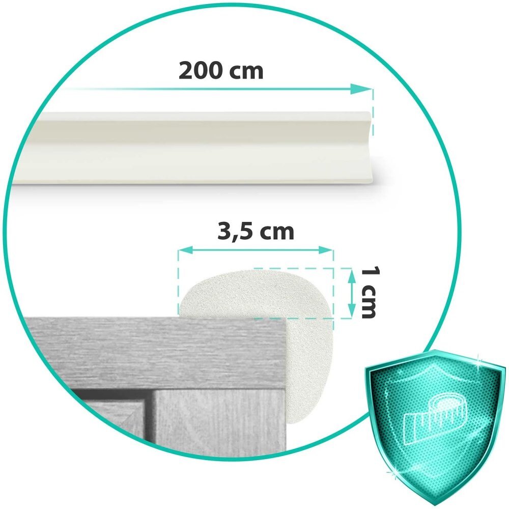 Ricokids Rola protectie multifunctionala din spuma pentru margini si muchii 6m Alb