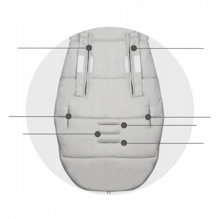 Ricokids Sac de dormit 95 x 48 cm Elmi 720002 Gri deschis