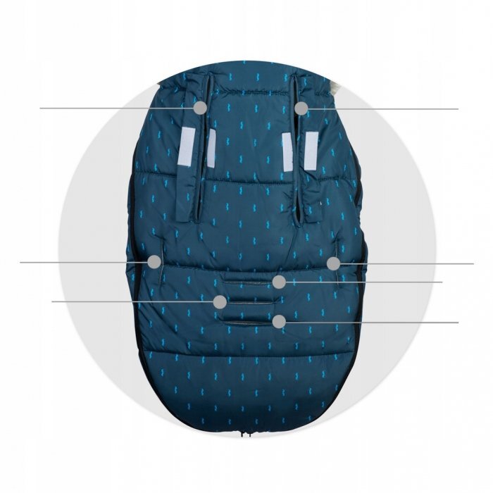 Ricokids Sac de dormit 95 x 48 cm Elmi 720004 Bleumarin cu modele