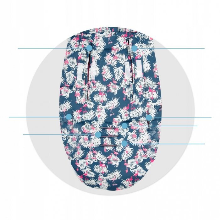 Ricokids Sac de dormit 95 x 48 cm Elmi 720012 Bleumarin cu flamingo