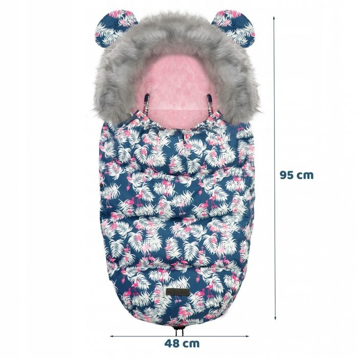 Ricokids Sac de dormit 95 x 48 cm Elmi 720012 Bleumarin cu flamingo
