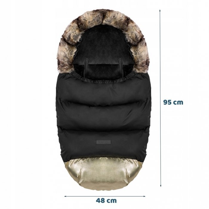 Ricokids Sac de dormit 95 x 48 cm Elmi 720013 Negru cu auriu