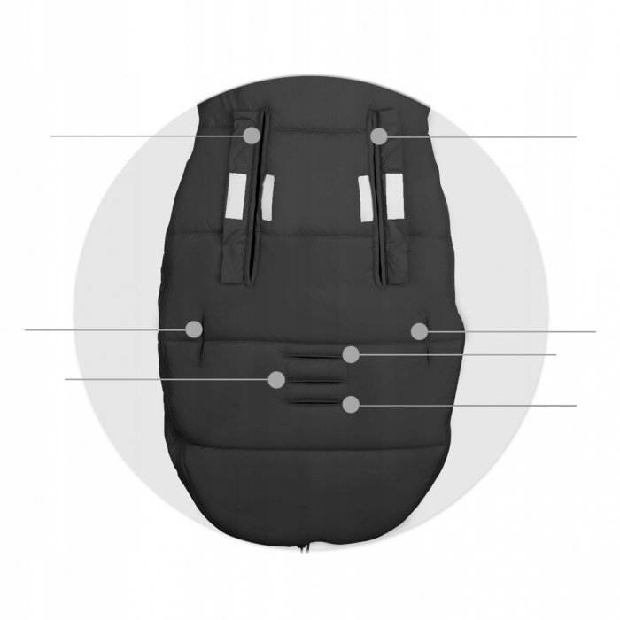 Ricokids Sac de dormit 95 x 48 cm Elmi 720014 Negru cu argintiu