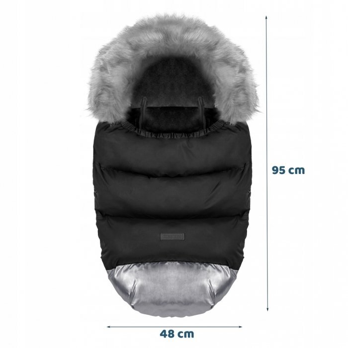 Ricokids Sac de dormit 95 x 48 cm Elmi 720014 Negru cu argintiu