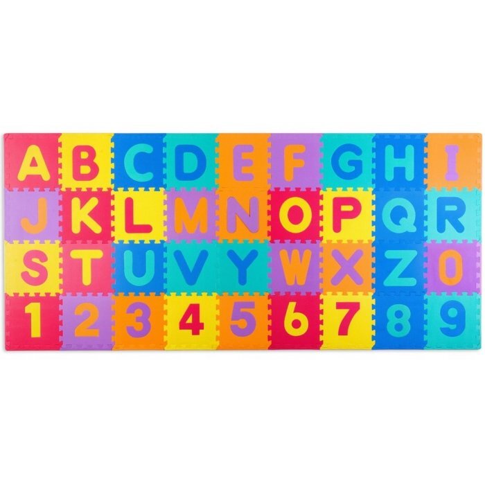 Ricokids Salteluta de joaca 120 x 270 cm cu litere si cifre 7487 Multicolora