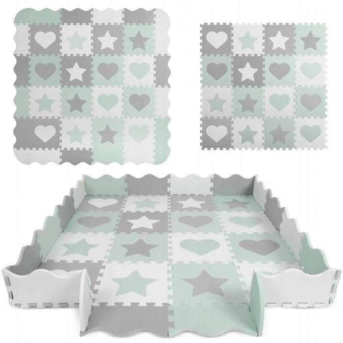 Ricokids Salteluta de joaca 150 x 150 cm 7505 gri - mint