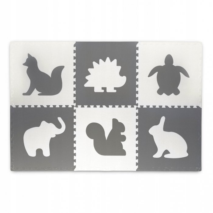 Ricokids Salteluta de joaca 180 x 120 cm cu animalute 6 bucati 7490 Gri