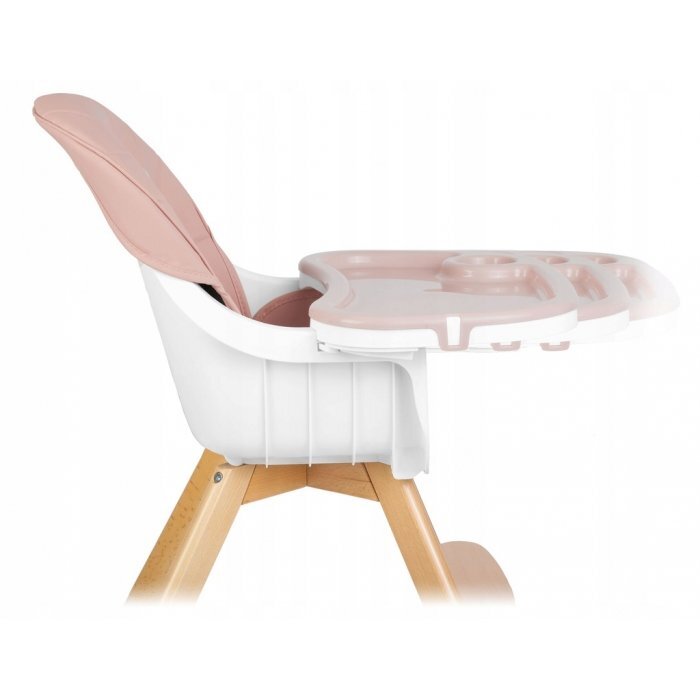 Ricokids Scaun de masa 3 in 1 cu picioare din lemn 63 x 58 x 90 cm Lilo 700203 roz