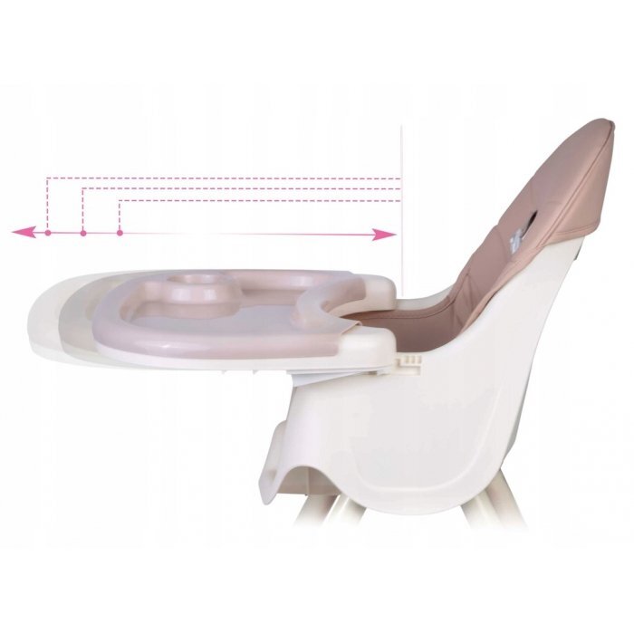 Ricokids Scaun de masa 3in1 transformabil in scaunel clasiccu cos de depozitarebaza antiderapantamasuta reglabilasuport picioare si husa detasabila Milo Roz