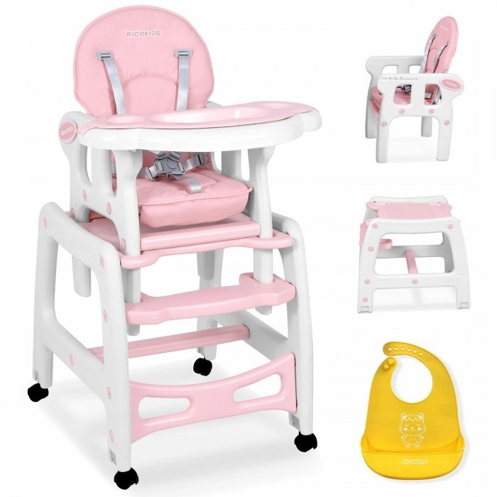 Ricokids Scaun de masa 5 in 1 Sinco Roz