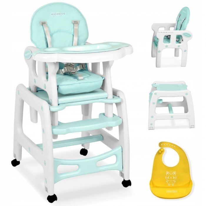 Ricokids Scaun de masa 5 in 1 Sinco Turcoaz