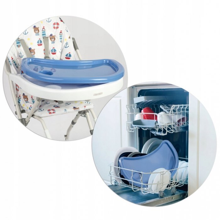Ricokids Scaun de masa Eldo Alb Albastru