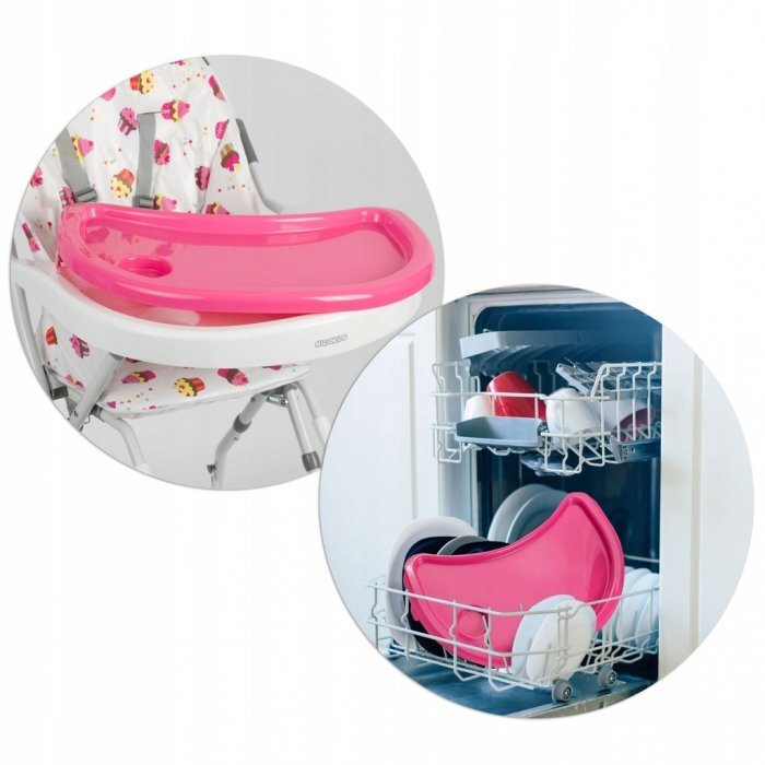 Ricokids Scaun de masa Eldo Alb Roz
