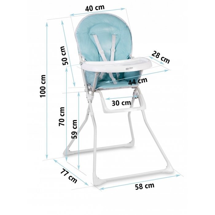 Ricokids Scaun de masa Fando Albastru 58 x 77 x 100 cm