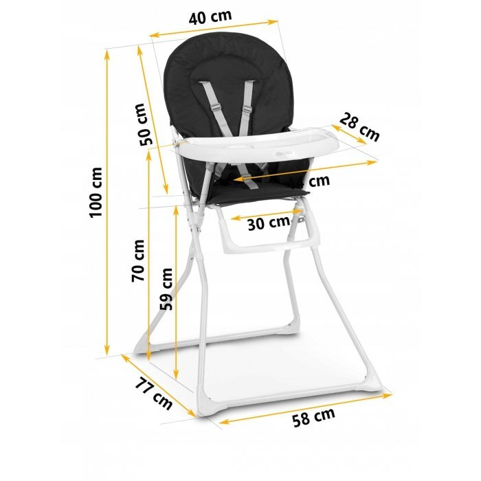 Ricokids Scaun de masa Fando Negru