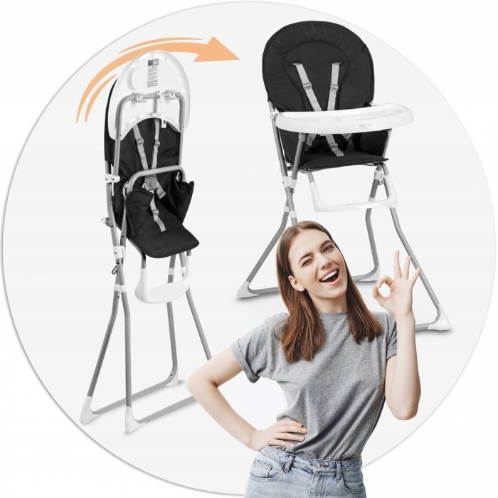 Ricokids Scaun de masa Fando Negru