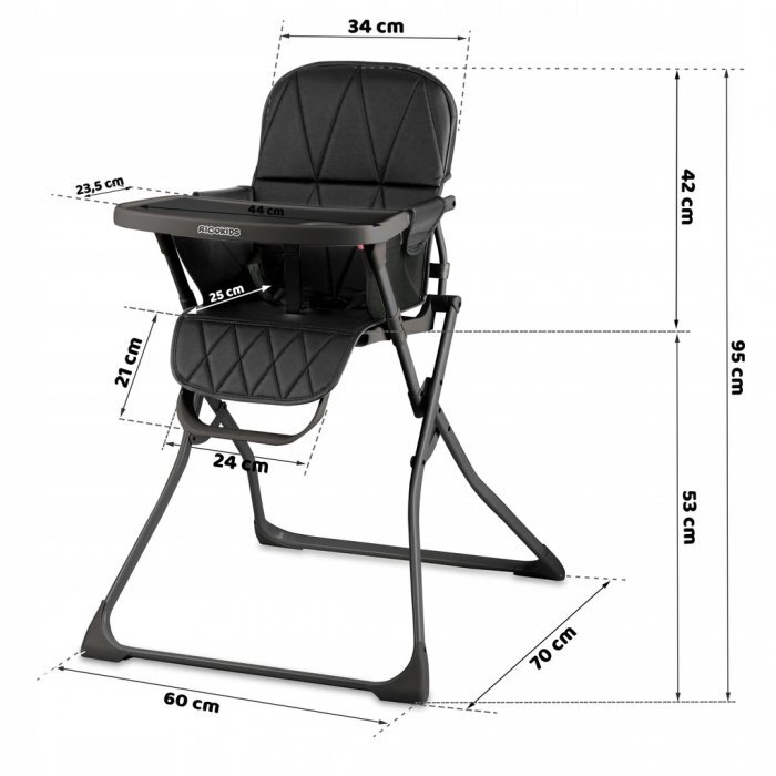 Ricokids Scaun de masa Nuco - Negru
