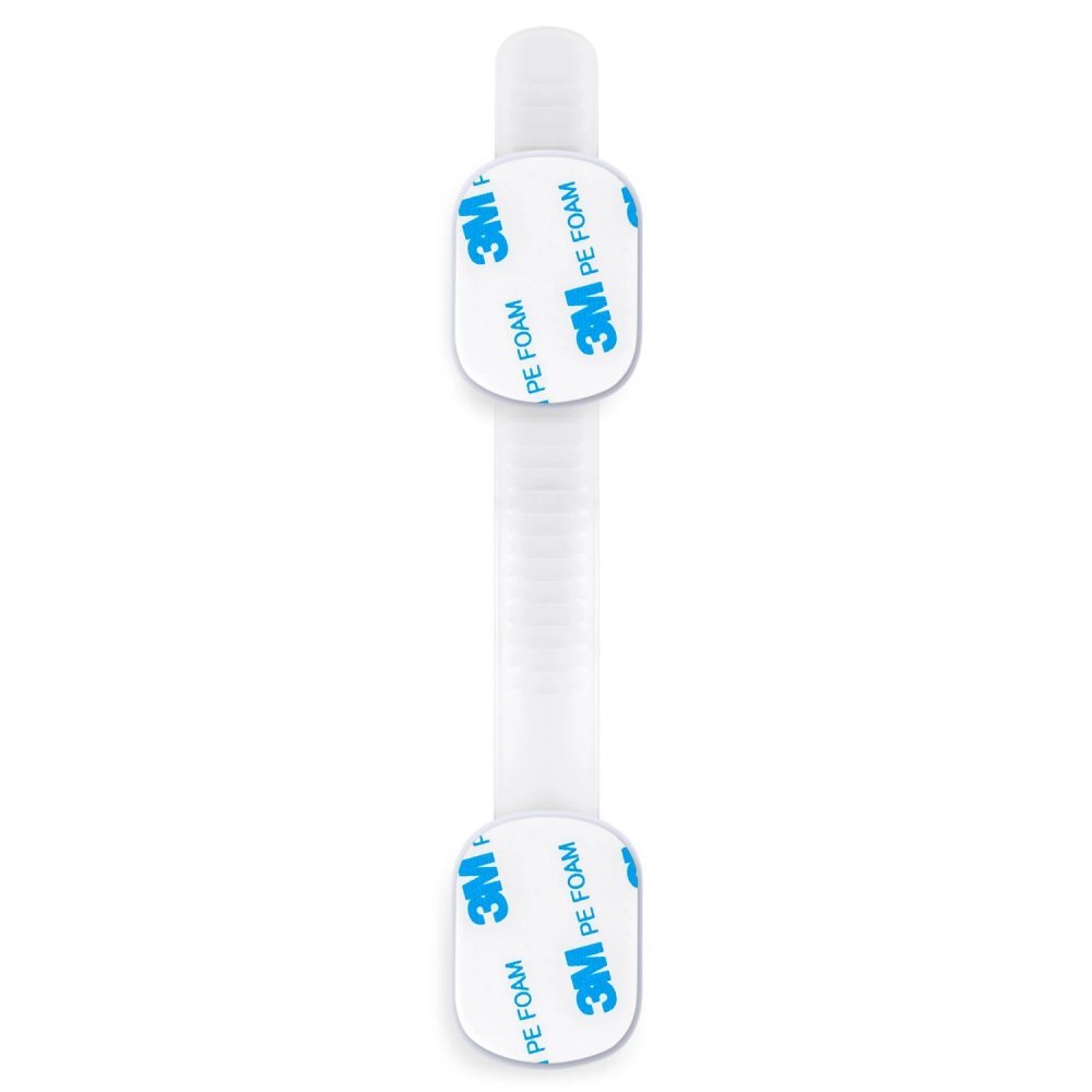 Ricokids Set 6 sigurante pentru copii Alb multifunctionale utilizare multipla instalare cu adeziv 3M 19x3.4 cm