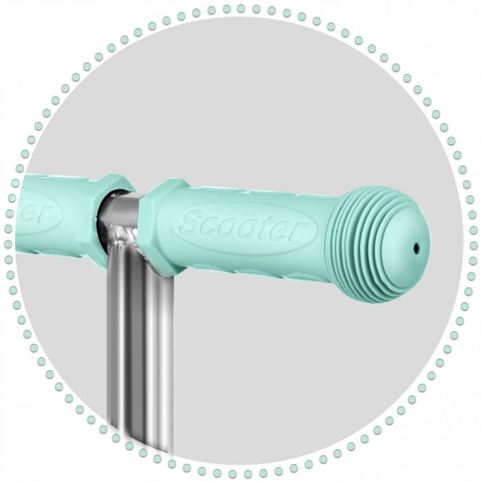 Ricokids Trotineta 3 in 1 pentru copii Buggy Mint cu scaunel reglabilinaltime ghidon reglabilaroti cu lumini LEDplatforma antiderapantacadru din aluminiumanere ergonomice si cosulet pentru accesorii
