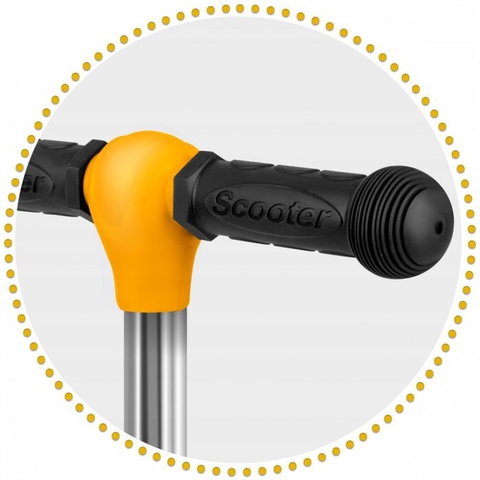 Ricokids Trotineta 3 in 1 pentru copii Cubi NegruGalben cu scaunelroti cu lumini LEDplatforma antiderapantacadru din aluminiumanere ergonomicegreutate suportata 30 kg varsta 3 ani+