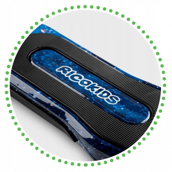 Ricokids Trotineta cu roti LED Piko negru albastru ghidon reglabil din aluminiu greutate suportata 35 kg varsta 3 ani+