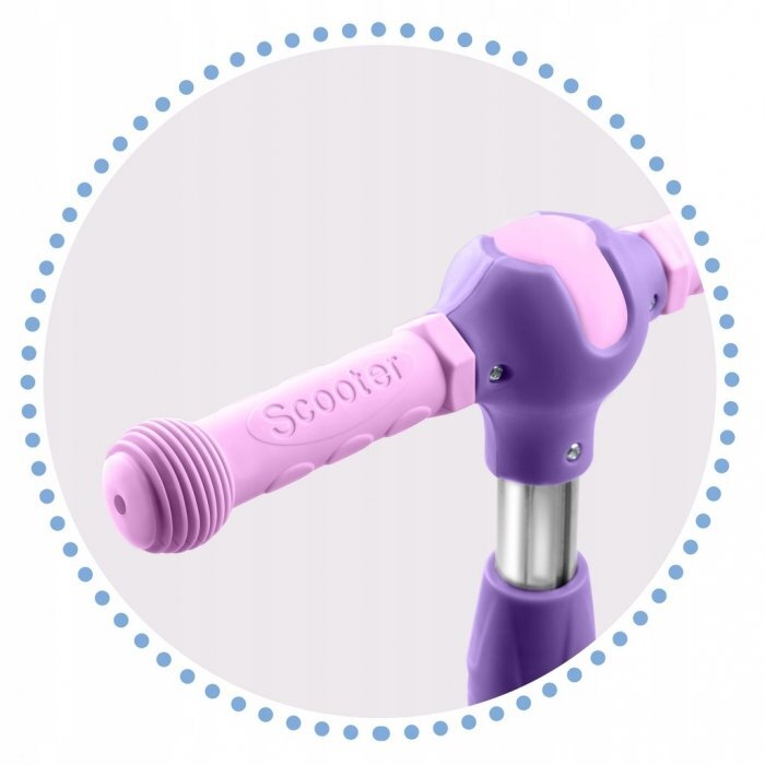 Ricokids Trotineta cu roti LED Piko Violet Roz reglabila din aluminiu greutate suportata 35 kg