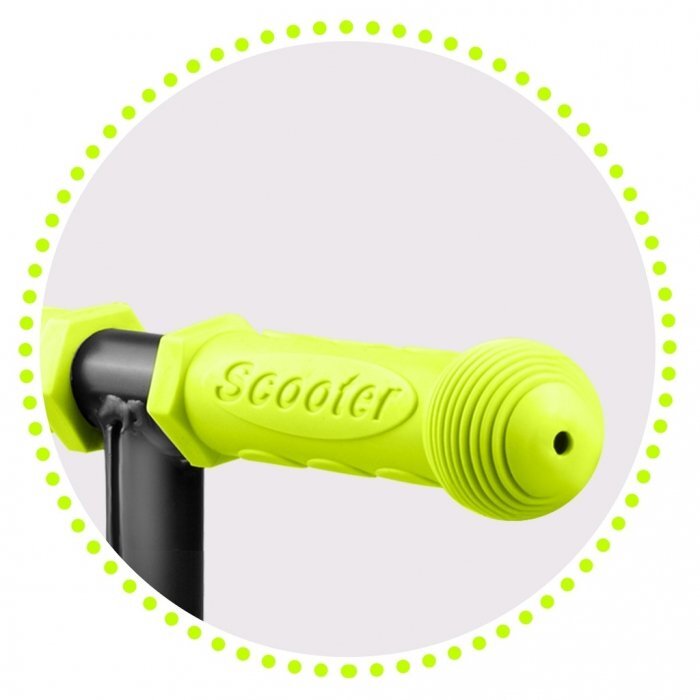 Ricokids Trotineta Loco albastru-verde pliabila ghidon reglabil roti cu Led platforma antiderapanta greutate admisa 25 kg