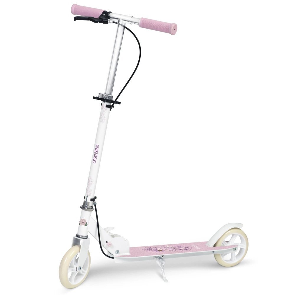 Ricokids Trotineta pentru copii Kodi Ballerina pliabila inaltime ghidon reglabila platforma antiderapanta roti din PU rezistente rulmenti ABEC-7 2 frane de mana si picior manere ergonomice pliabile si cric