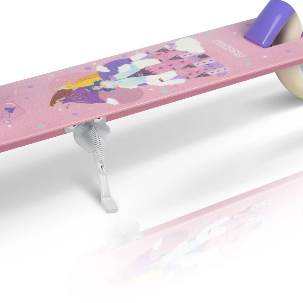 Ricokids Trotineta pentru copii Kodi Princess pliabila inaltime ghidon reglabila platforma antiderapanta roti din PU rezistente rulmenti ABEC-7 2 frane de mana si picior manere ergonomice pliabile si cric