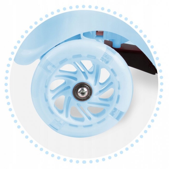 Ricokids Trotineta pentru copii Piko Albastru cu inaltime ghidon reglabilaroti cu lumi LEDcadru din aluminiu platforma antiderapantagreutate admisa 35 kg