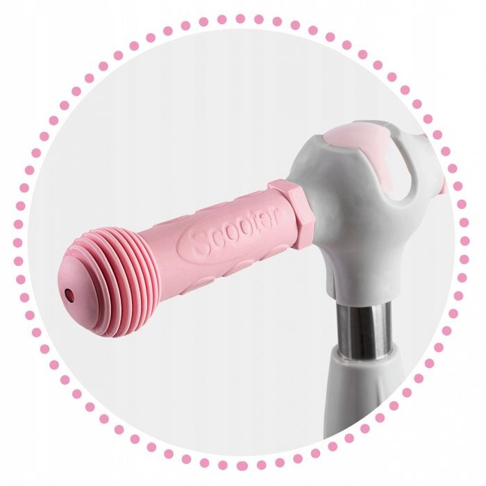 Ricokids Trotineta pentru copii Piko Roz cu inaltime ghidon reglabilaroti cu lumi LEDcadru din aluminiu platforma antiderapantagreutate admisa 35 kg