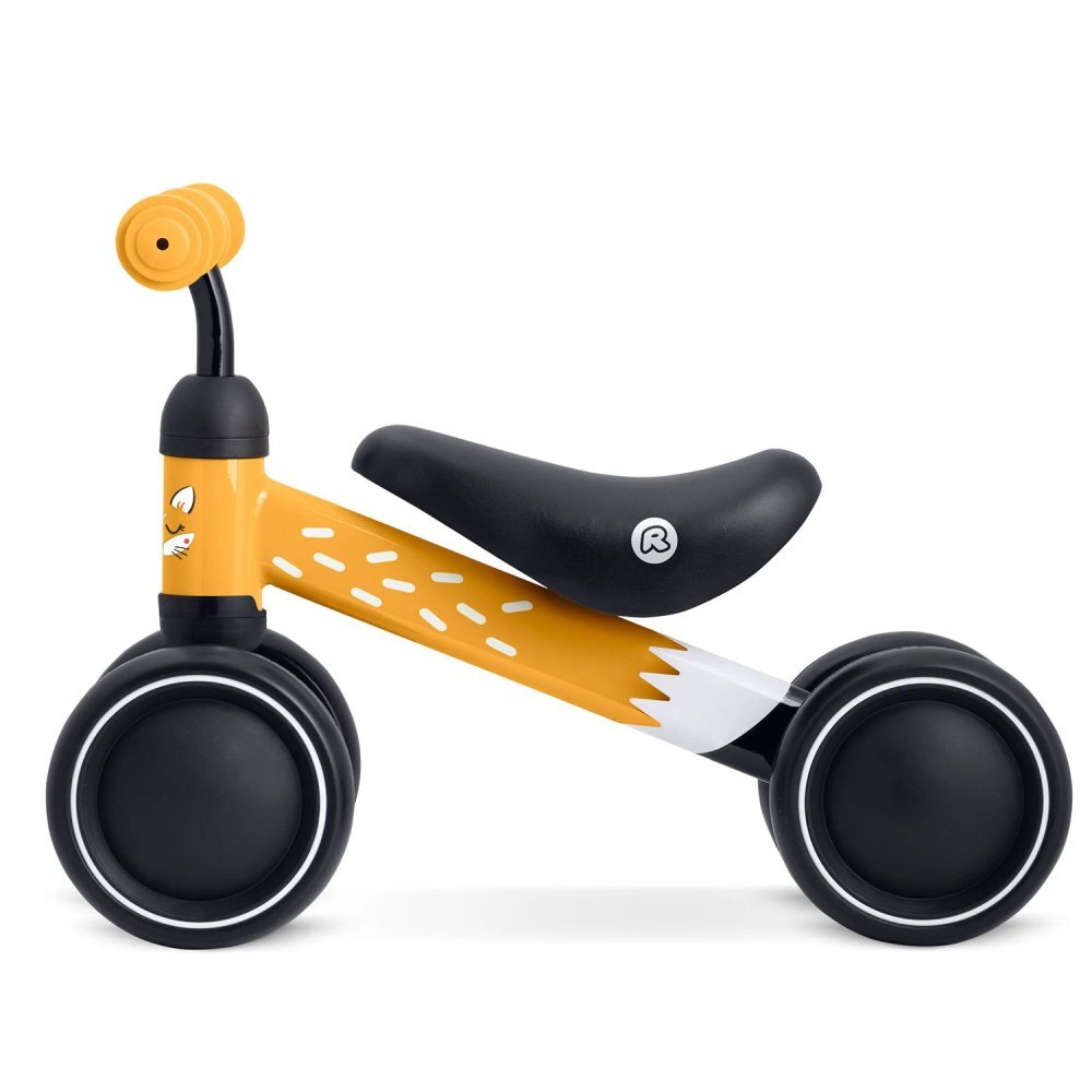 Ricokids Vehicul Ride On fara pedale Cross Country Brown De la 12 luni Cadru metalic usor si rezistent Sezut confortabil din spuma moale Manere ergonomice antiderapante Roti din PP rezistent si silentios