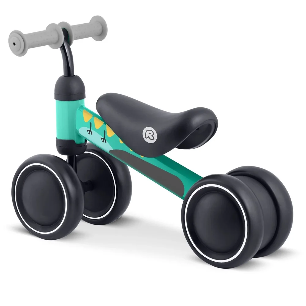 Ricokids Vehicul Ride On fara pedale Cross Country Dino De la 12 luni Cadru metalic usor si rezistent Sezut confortabil din spuma moale Manere ergonomice antiderapante Roti din PP rezistent si silentios
