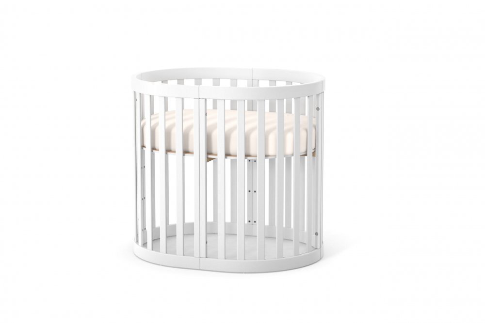 RKids Patut 3 in 1 din lemn de fag Roma pentru copii 140 x 70 cm Alb