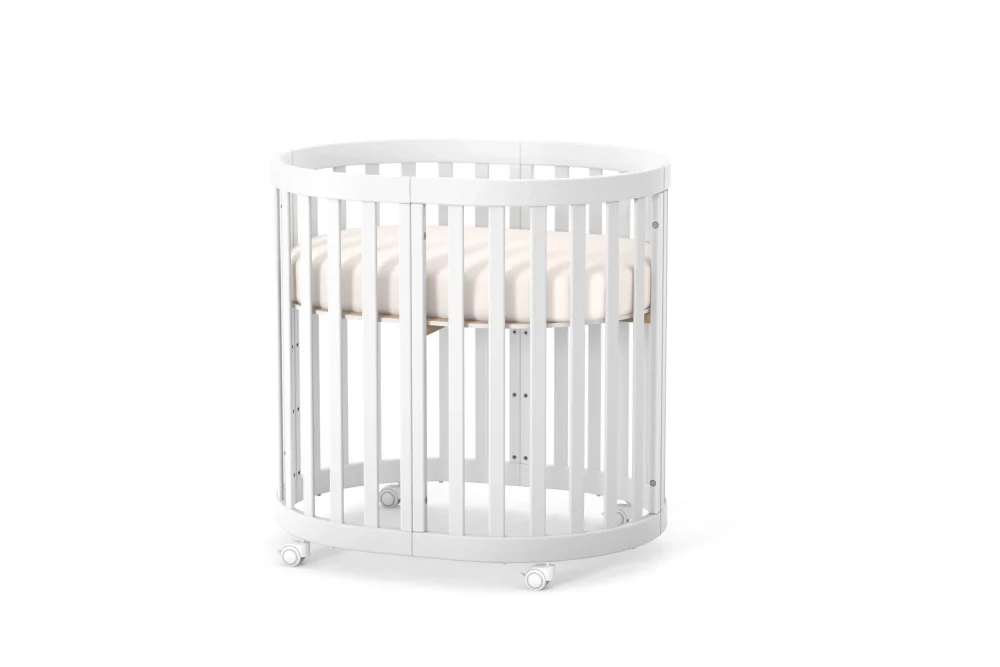 RKids Patut 3 in 1 din lemn de fag Roma pentru copii 140 x 70 cm Alb