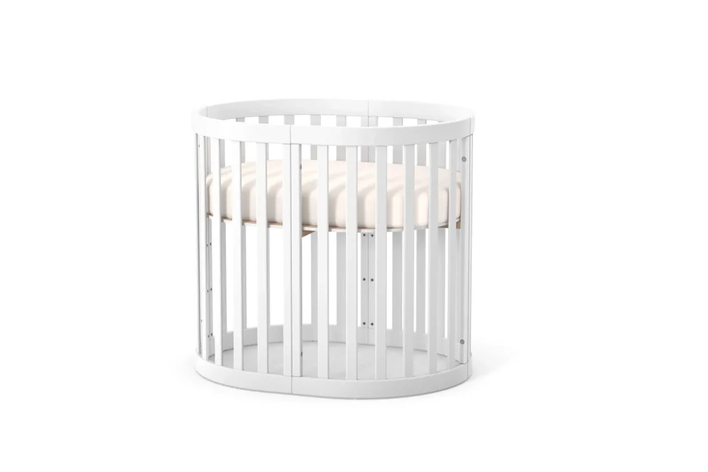 RKids Patut 3 in 1 din lemn de fag Roma pentru copii 140 x 70 cm Alb