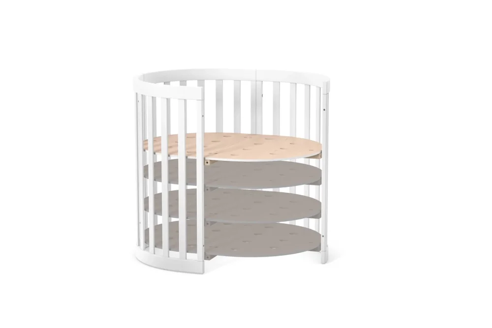 RKids Patut 3 in 1 din lemn de fag Roma pentru copii 140 x 70 cm Alb